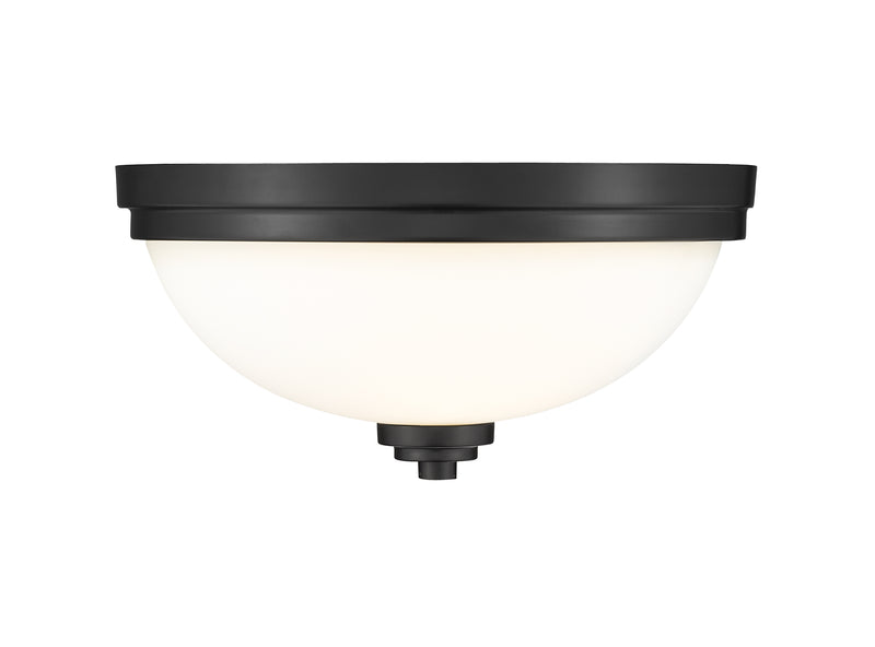 Ashton 3 Light 15" Flush Mount in Matte Black