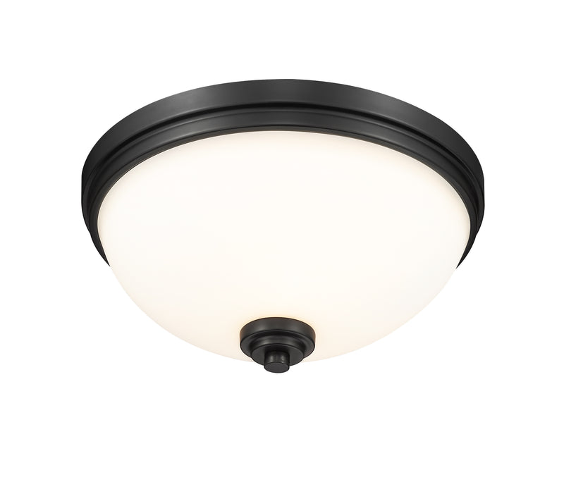 Ashton 3 Light 15" Flush Mount in Matte Black
