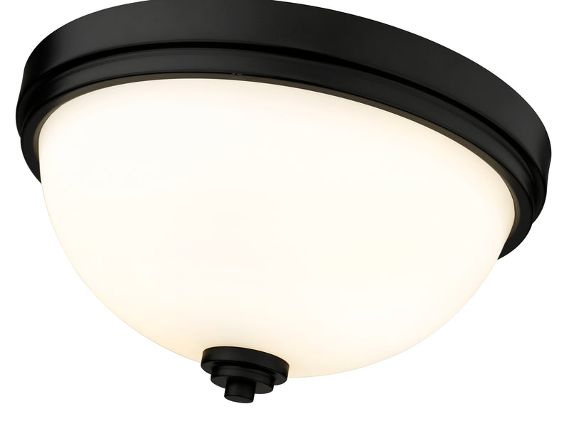 Ashton 3 Light 15" Flush Mount in Matte Black