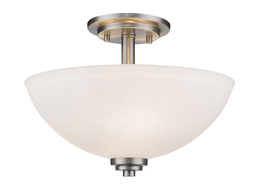 Ashton 3 Light 15.75" Semi Flush Mount in Brushed Nickel