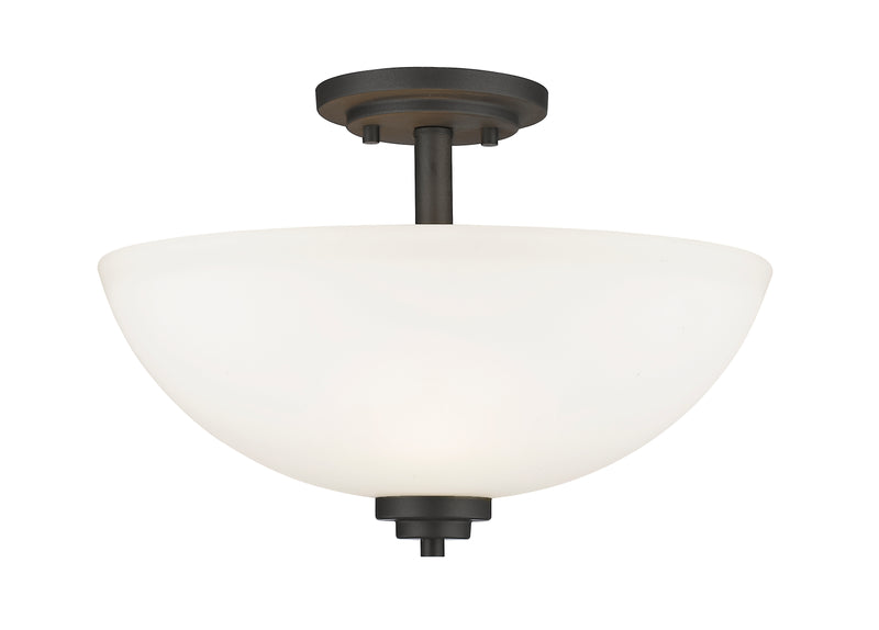 Ashton 3 Light 15.75" Semi Flush Mount in Bronze