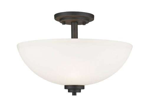 Ashton 3 Light 15.75" Semi Flush Mount in Bronze