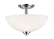 Ashton 3 Light 15.75" Semi Flush Mount in Chrome