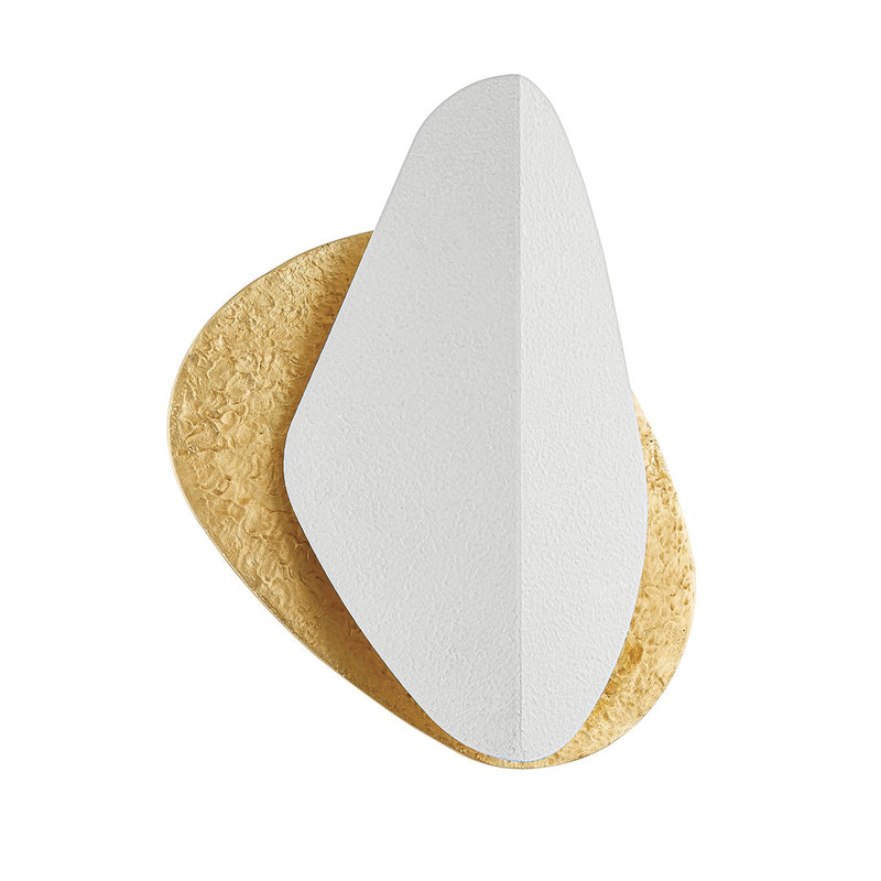 Oslo 2-Light Wall Sconce in Vintage Gold Leaf / Gesso White
