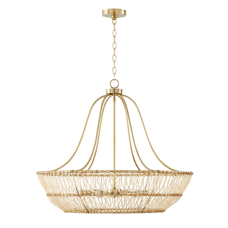 Wren 6-Light Pendant in Matte Brass