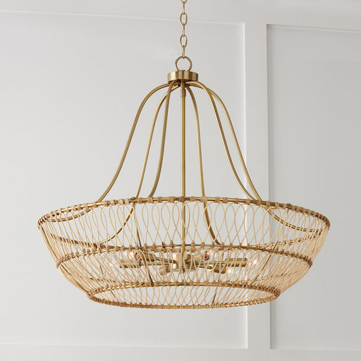 Wren 6-Light Pendant in Matte Brass