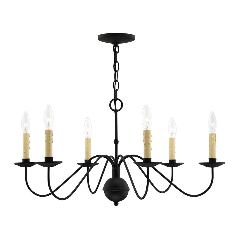 Heritage 6-Light Chandelier in Black
