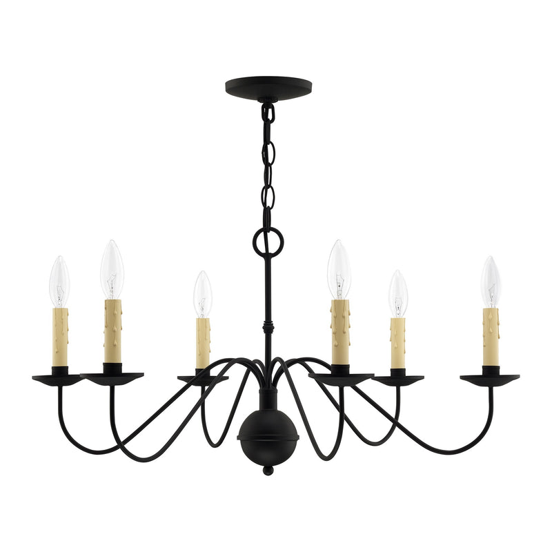 Heritage 6-Light Chandelier in Black