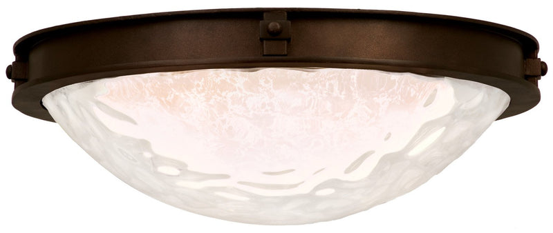 Newport 2-Light Flush Mount in Satin Bronze