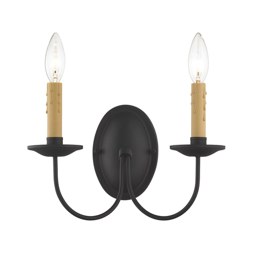 Heritage 2-Light 12.25" Double Wall Sconce in Black