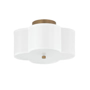 Quinn 2-Light Semi-Flush Mount in Brushed Gold