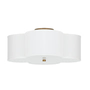 Quinn 4-Light Semi-Flush Mount in Brushed Gold