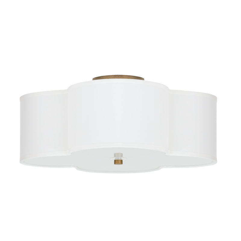 Quinn 4-Light Semi-Flush Mount in Brushed Gold