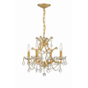 Filmore 4 Light 17.5" Chandelier in Antique Gold