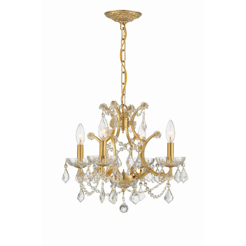 Filmore 4 Light 17.5" Chandelier in Antique Gold