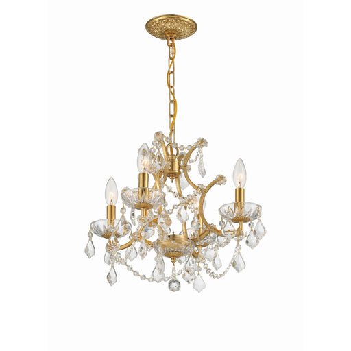 Filmore 4 Light 17.5" Chandelier in Antique Gold