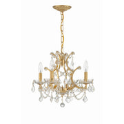 Filmore 4 Light 17.5" Chandelier in Antique Gold