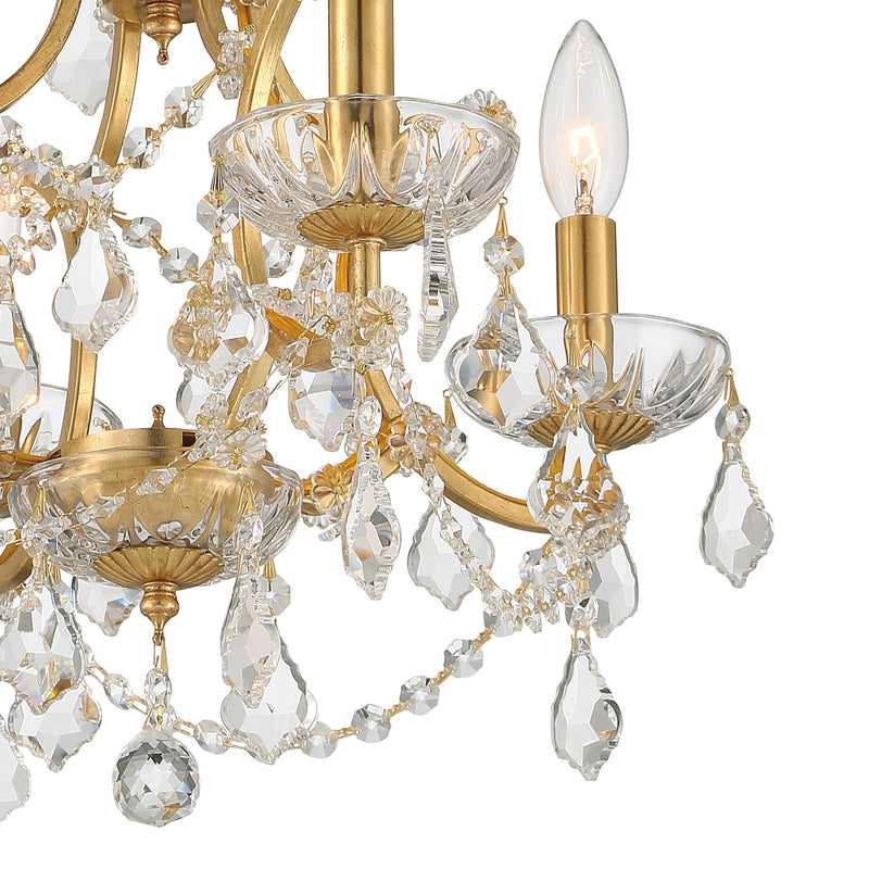 Filmore 4 Light 17.5" Chandelier in Antique Gold