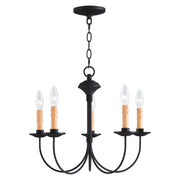 Heritage 5-Light 20" Chandelier (17.5" High) in Black
