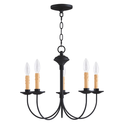 Heritage 5-Light 20" Chandelier (17.5" High) in Black
