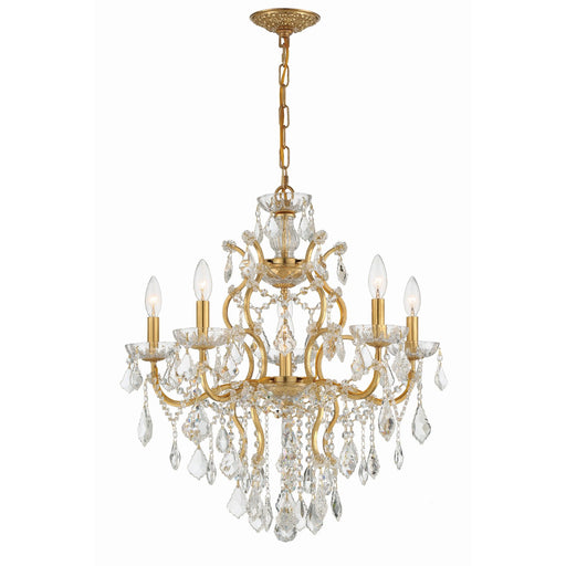 Filmore 6 Light 23" Chandelier in Antique Gold