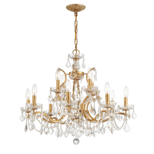 Filmore 12 Light 29" Chandelier in Antique Gold