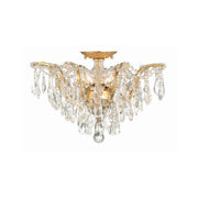 Filmore 5 Light 19" Semi Flush Mount in Antique Gold