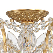 Filmore 5 Light 19" Semi Flush Mount in Antique Gold