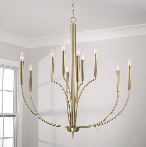 Holden 10-Light Chandelier in Aged Brass