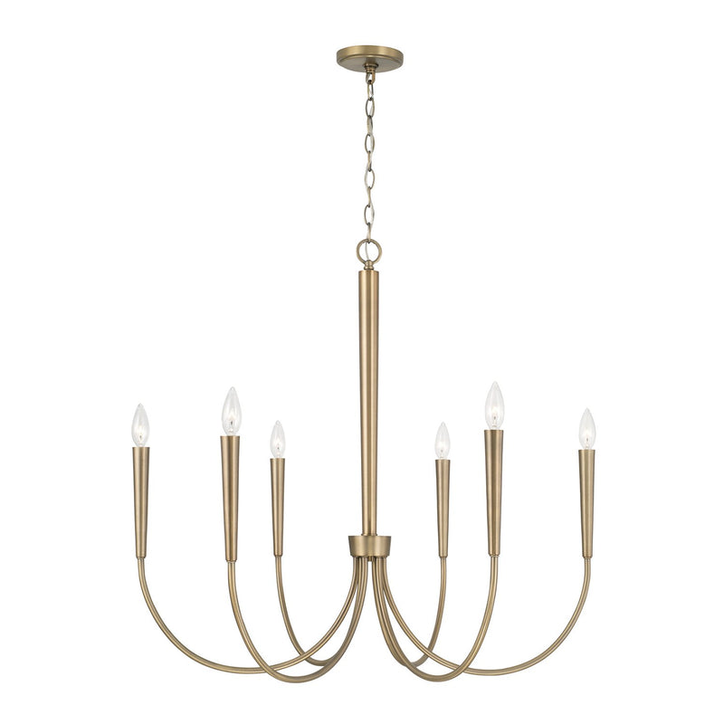 Holden 6-Light Chandelier in Aged Brass