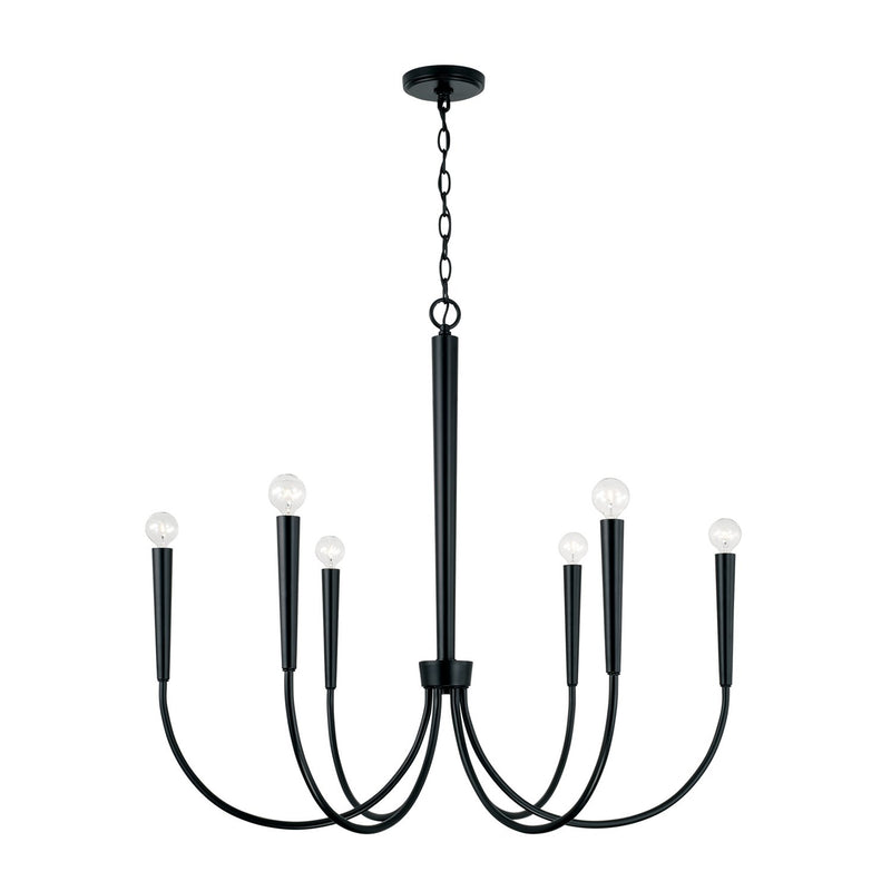 Holden 6-Light Chandelier in Matte Black