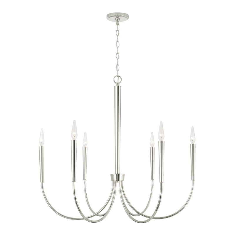 Holden 6-Light Chandelier in Polished Nickel