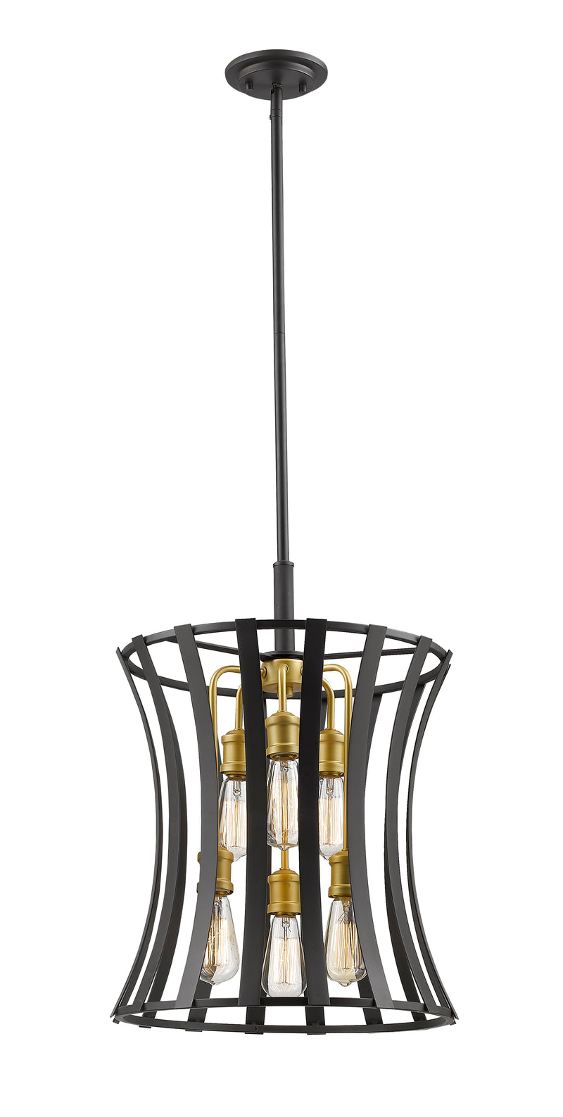 Geist 6 Light 16" Chandelier in Bronze Gold