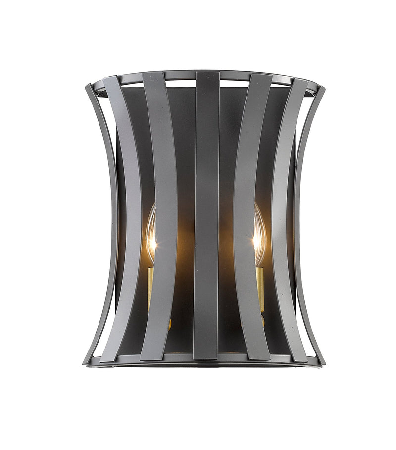 Geist 2 Light 10.5" Wall Sconce in Bronze Gold