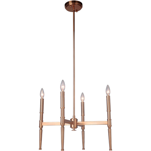 Ella 4 Light 25.5" Chandelier in Satin Brass