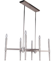 Ella 6 Light 35.75" Island in Polished Nickel