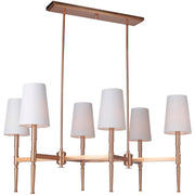 Ella 6 Light 35.75" Island in Satin Brass