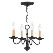 Heritage 4-Light Mini Chandelier in Black