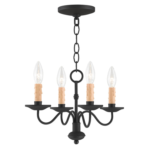 Heritage 4-Light Mini Chandelier in Black
