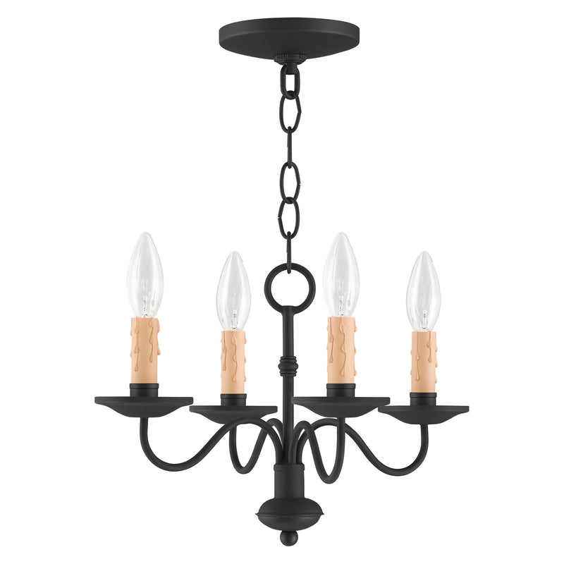 Heritage 4-Light Mini Chandelier in Black