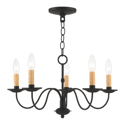 Heritage 5-Light 20" Chandelier (11.5" High) in Black