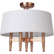Ella 4 Light 18" Semi Flush in Satin Brass