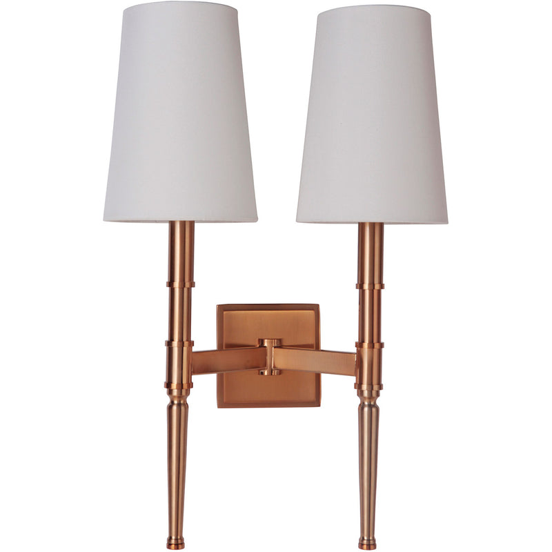 Ella 2 Light 13" Wall Sconce in Satin Brass