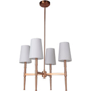 Ella 4 Light 18" Chandelier in Satin Brass