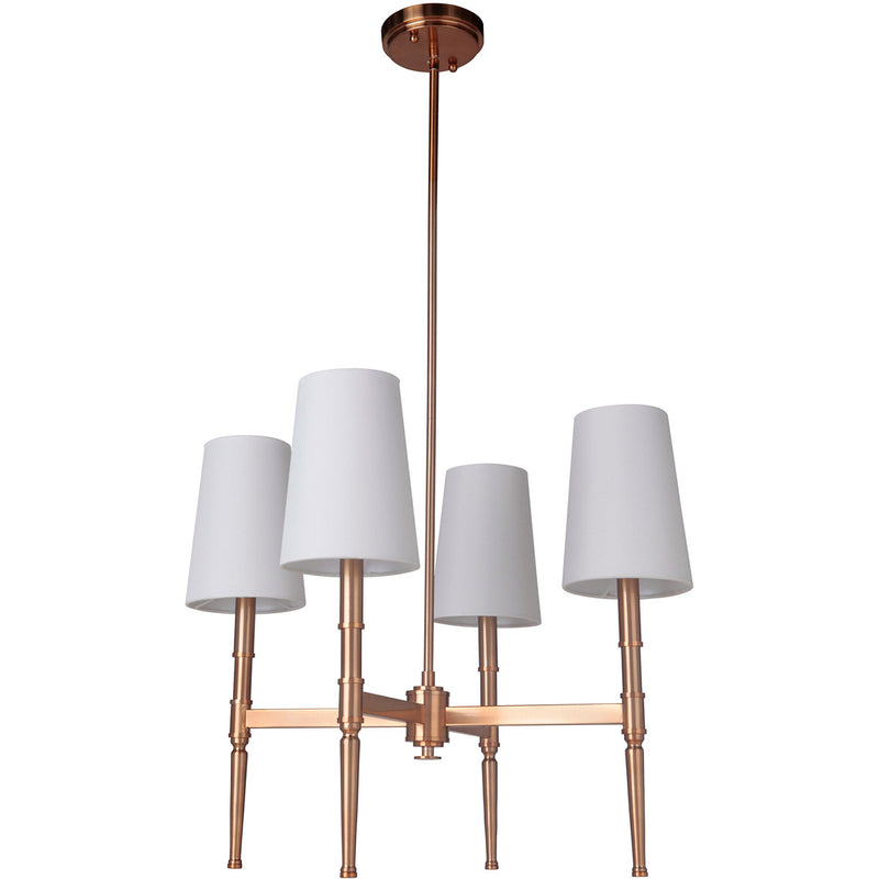 Ella 4 Light 18" Chandelier in Satin Brass