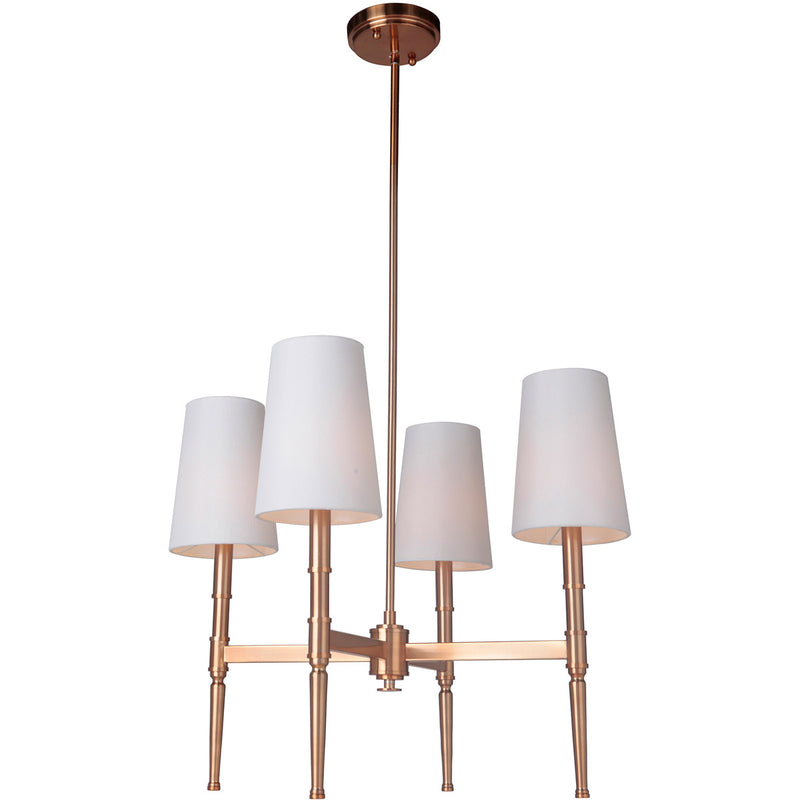 Ella 4 Light 18" Chandelier in Satin Brass