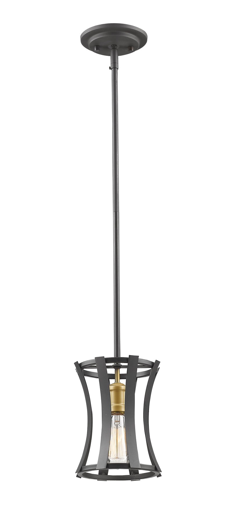 Geist 1 Light 6.5" Pendant in Bronze Gold