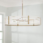 Brynn 6-Light Pendant in Aged Brass Painted