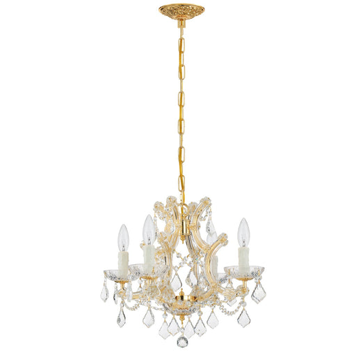 Maria Theresa 4 Light 16.5" Chandelier in Gold