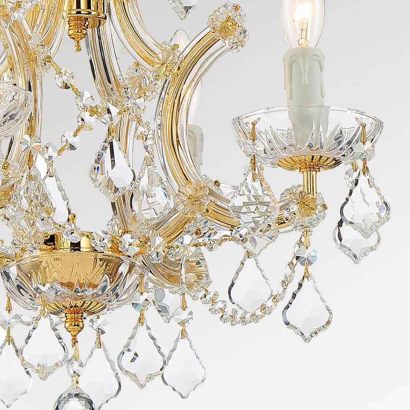 Maria Theresa 4 Light 16.5" Chandelier in Gold
